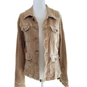 Women’s Plugg Vintage Tan Corduroy Jacket Size Small!